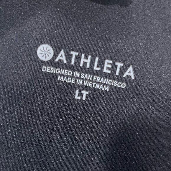 Athleta Womens Legging Pants High Rise Pull-On Drawstring Hem Black Size LT - Picture 4 of 9